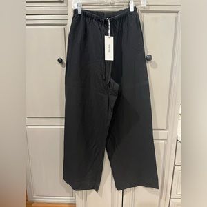 Rhythm Black Linen Wide Leg Pants